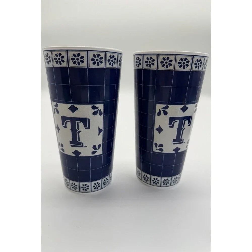 2026 Texas Rangers Whirley 32oz Cold Drink Plastic Souvenir Cup MLB - Lot of 2